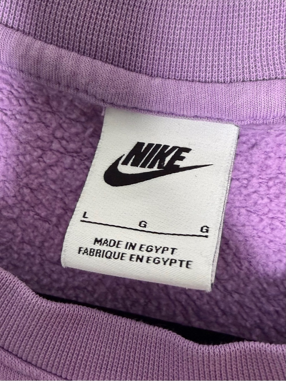 NIKE / Rare Floral Mushroom Embroidered Sweatshirt Purple Fleece Crewneck / L - Picture 5 of 7